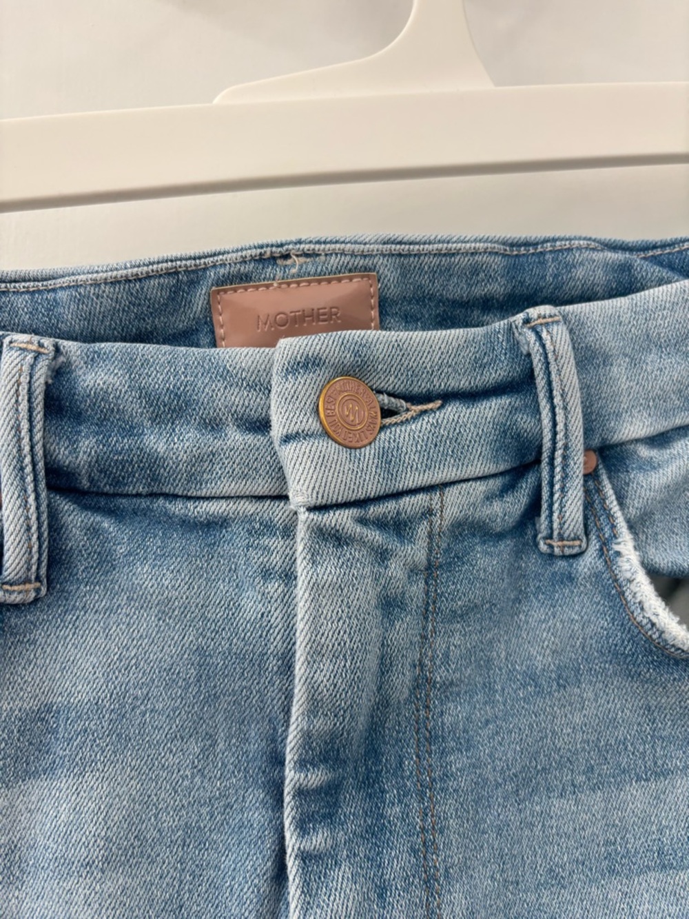 MOTHER High Waisted Looker ankle fray Jean in au revoir - Picture 5 of 11